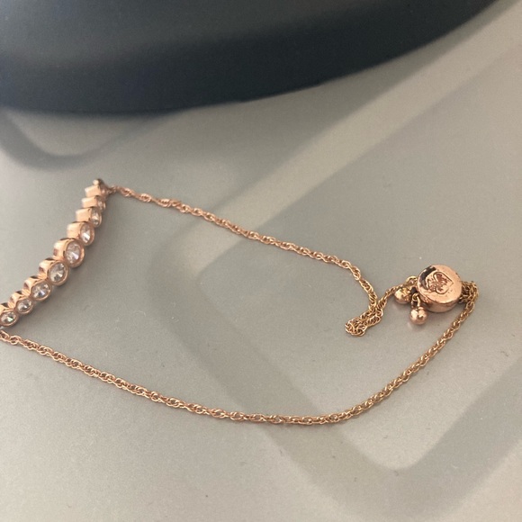 Rose Gold Kate Spade Clear Stone Slider Bracelet - Picture 3 of 3